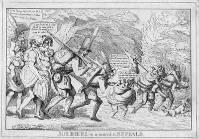Soldater på marsch till Buffalo, 1813 av American School