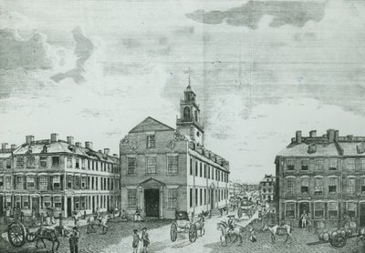 South West View of Old State House, Boston, 1881 av American School