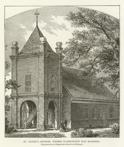 St Peters Church, där Washington gifte sig av American School