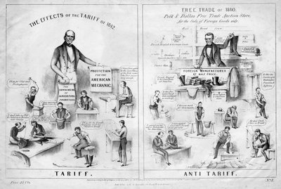 Tariff, antitariff, publicerad av H R Robinson, New York, 1844 av American School