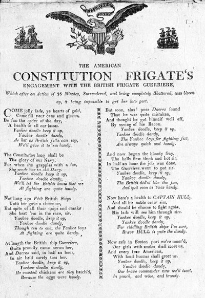 The American Constitution Fregates Engagement with the British Fregate Guerriere (tryck) av American School