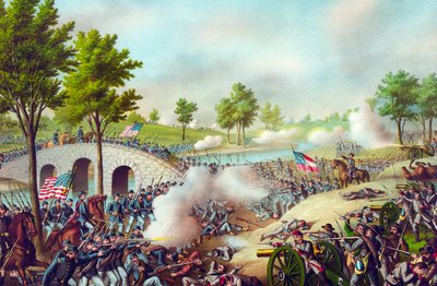 Slaget vid Antietam, 1862 av American School
