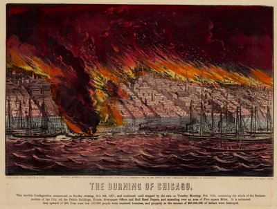 Chicagos bränning, 1871 av American School