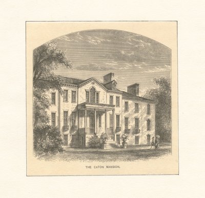 The Caton Mansion, ca 1870 (gravyr) av American School
