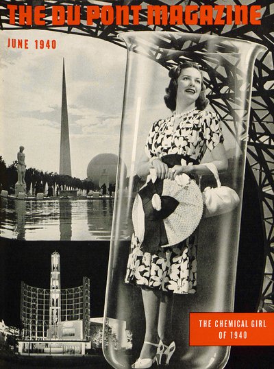The Chemical Girl, framsidan av DuPont Magazine, juni 1940 av American School