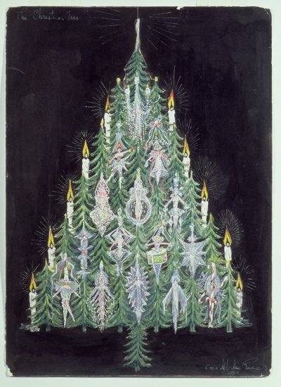 Julgranen (wc och gouache) av American School