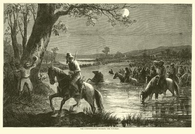 Konfederationen korsar Potomac, september 1862 av American School