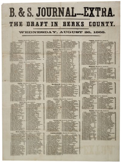 Utkastet i Berks County, 26 augusti 1863 av American School
