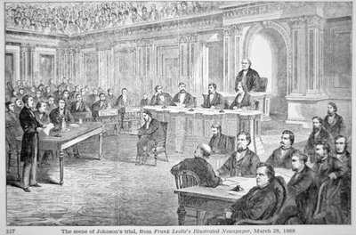 Impeachment of President Johnson 1868, illustration från 