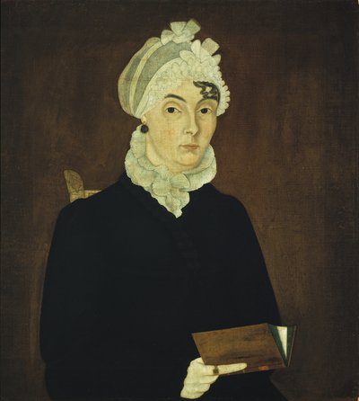 The Lady from Hornell, ca 1810 (olja på träpanel) av American School