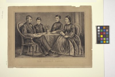 Lincoln -familjen (litografi) av American School