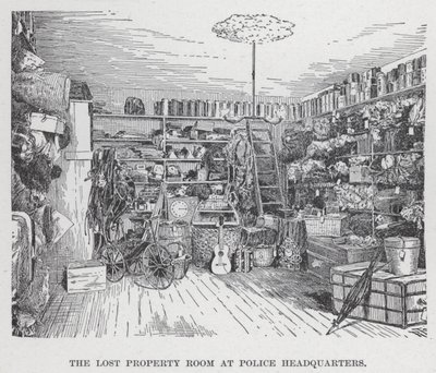 The Lost Property Room på polisens högkvarter (litho) av American School