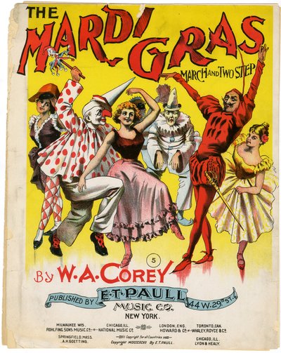 The Mardi Gras March and Two Step [notbladsomslag], 1897 av American School