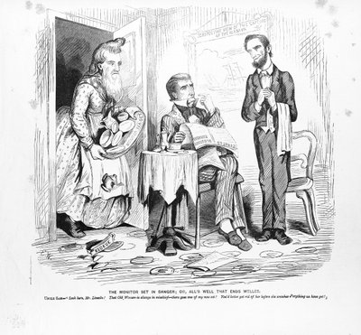 Monitorn utsätts för fara, eller "Alls Well that Ends Well", c.1862 av American School