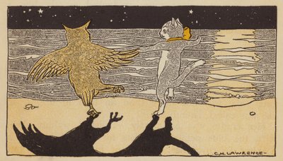Ugglan och Pussycat (färg litho) av American School