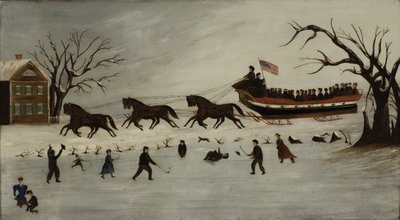 Suffragetterna tar en slädtur, 1870-90 av American School