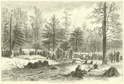 The Wilderness, scen för Wadsworths död, maj 1864 av American School