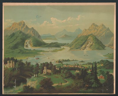 Killarneysjöarna, ca 1878 (chromolitho) av American School