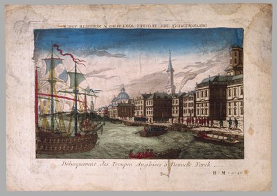 De brittiska truppernas landsättning i New York, 1776 av American School