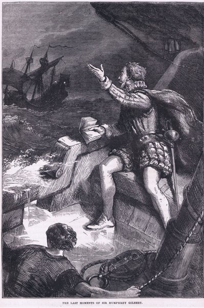 De sista ögonblicken av Sir Humphrey Gilbert, illustration från Cassell