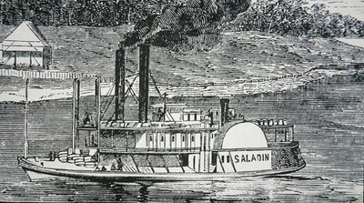 Sidovagn "Saladin" på Mississippifloden av American School