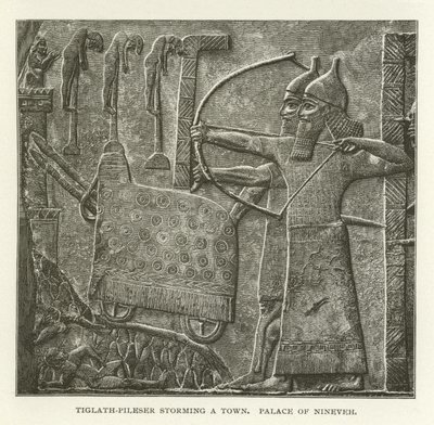 Tiglath-Pileser stormar en stad, Palace of Nineveh av American School