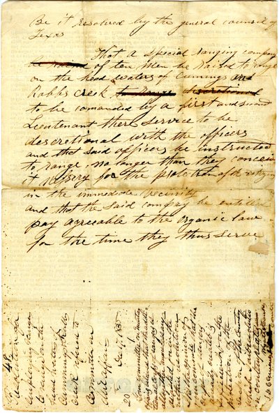 Till The People of Texas angående: belägring av mexikansk garnison i San Antonio de Bexar, 10 december 1835 av American School