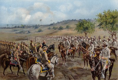 US Army, general Torals överlämnande av Santiago till general Shafter av American School