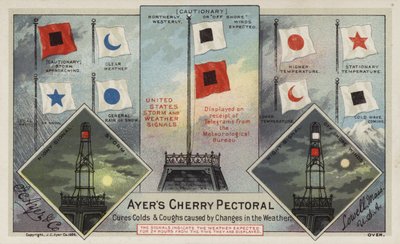 Förenta staternas storm- och vädersignaler (chromolitho) av American School