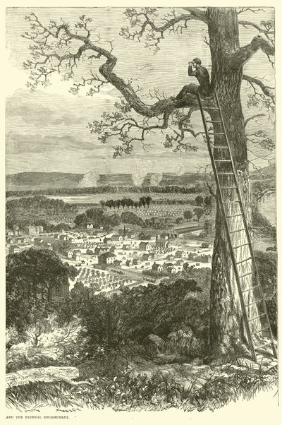 Utsikt över Chattanooga och det federala lägret, november 1863 av American School