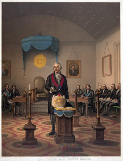 Washington som Mason, pub. 1870 av American School