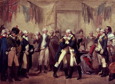 Washingtons farväl till sina officerare på Fraunces Tavern, New York, New York, den 4 december av American School