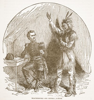 Weathersford och General Jackson, från en bokpub. 1896 av American School