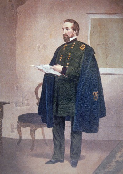William Starke Rosencrans (1819-98) (lito i färg) av American School