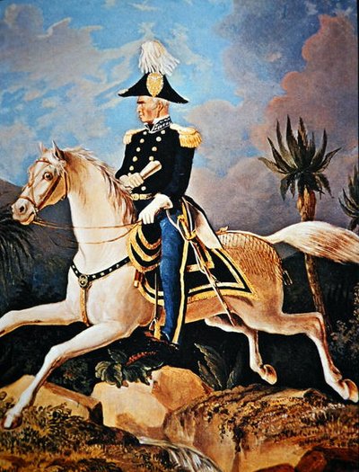 Zachary Taylor (lito i färg) av American School