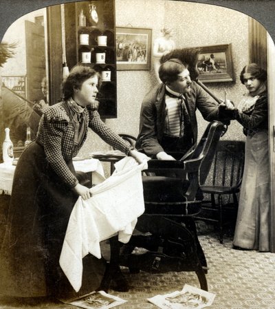 Att få sitt hår i hår. av American Stereoscopic Company