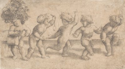 Fem dansande Putti,.n.d. av Amico Aspertini