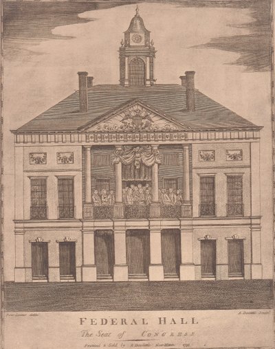 Federal Hall, säte för kongressen av Amos Doolittle