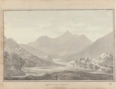 Utsikter i England, Skottland och Wales: Capel Cerrig och Snowdon av Amos Green