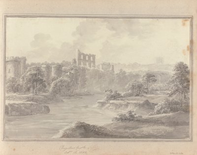 Utsikter i England, Skottland och Wales: Chepstow Castle, 15 oktober 1802 av Amos Green
