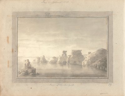 Utsikter i England, Skottland och Wales: Ruinerna av Dunbar Castle, HG/Tour i Skottland av Amos Green
