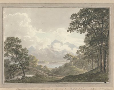 Utsikter i England, Skottland och Wales: Övergående effekt på Skodow och c., vid återkomst från Lowdoors fall, 30 juli 1805 av Amos Green