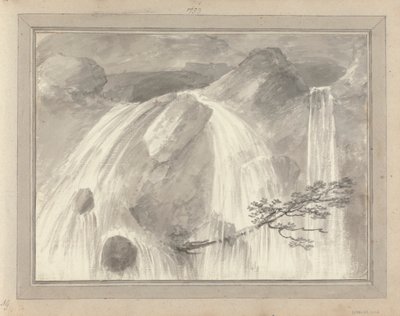Utsikter i England, Skottland och Wales: Vattenfall, utsikter 1799 av Amos Green