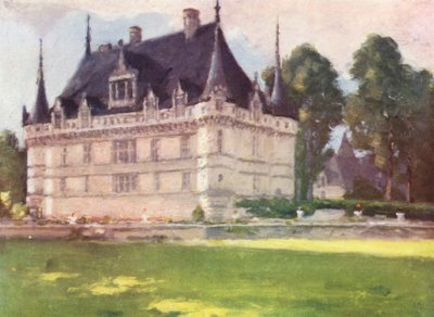 Azay-le-Rideau (färglitografi) av Amy B. Atkinson