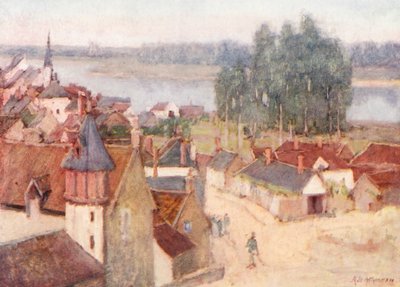 Chaumont-sur-Loire (färglitografi) av Amy B. Atkinson