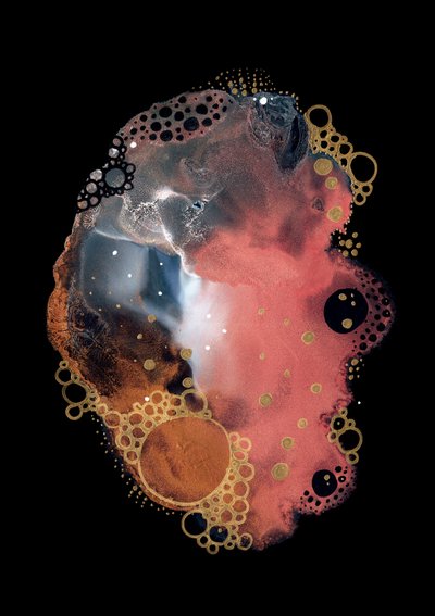 Kosmiska guldbubblor av Amy Louise Baker