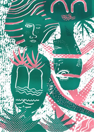 We Grow, 2015 (screentryck) av Amy Louise Evans