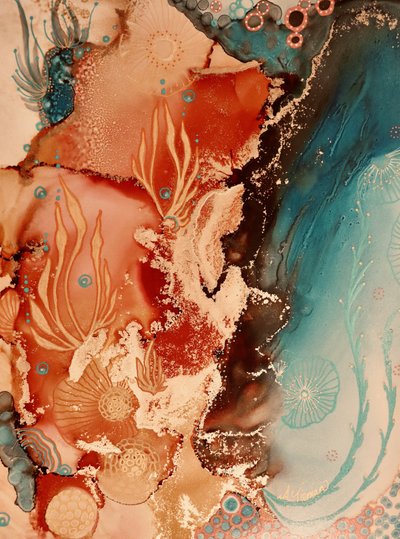 Abstraktion av ett undervattensrev av Amy Tieman