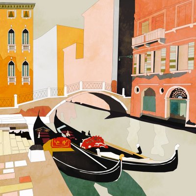 Gondoler i Venedig av Ana Rut Bre