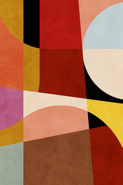 Varma färger – Bauhaus-geometri 2 av Ana Rut Bre